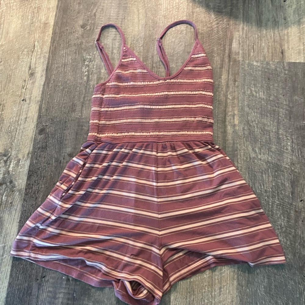 Wild Fable Pink Striped Romper Jumpsuit